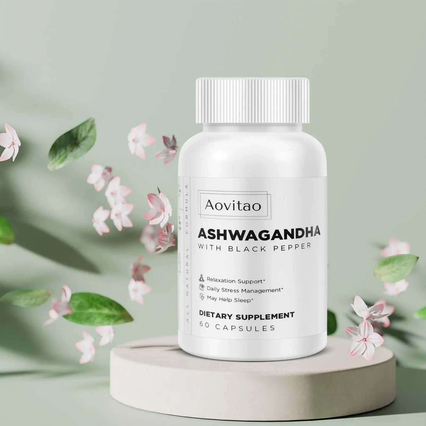 Ashwagandha Supplements Capsules Vegan Stress Relief Immune Support Supplement Balanced Energy Levels And Mood Organic - Health Is Wealth